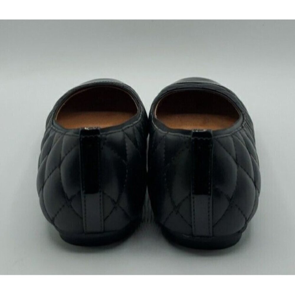 Vionic Shoes Womens Black Leather Quilted Desiree Cap Toe Ballet Flats Casual 7 - Picture 5 of 13